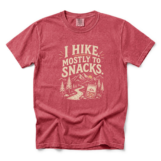 I Hike. Mostly To Snacks T-Shirt