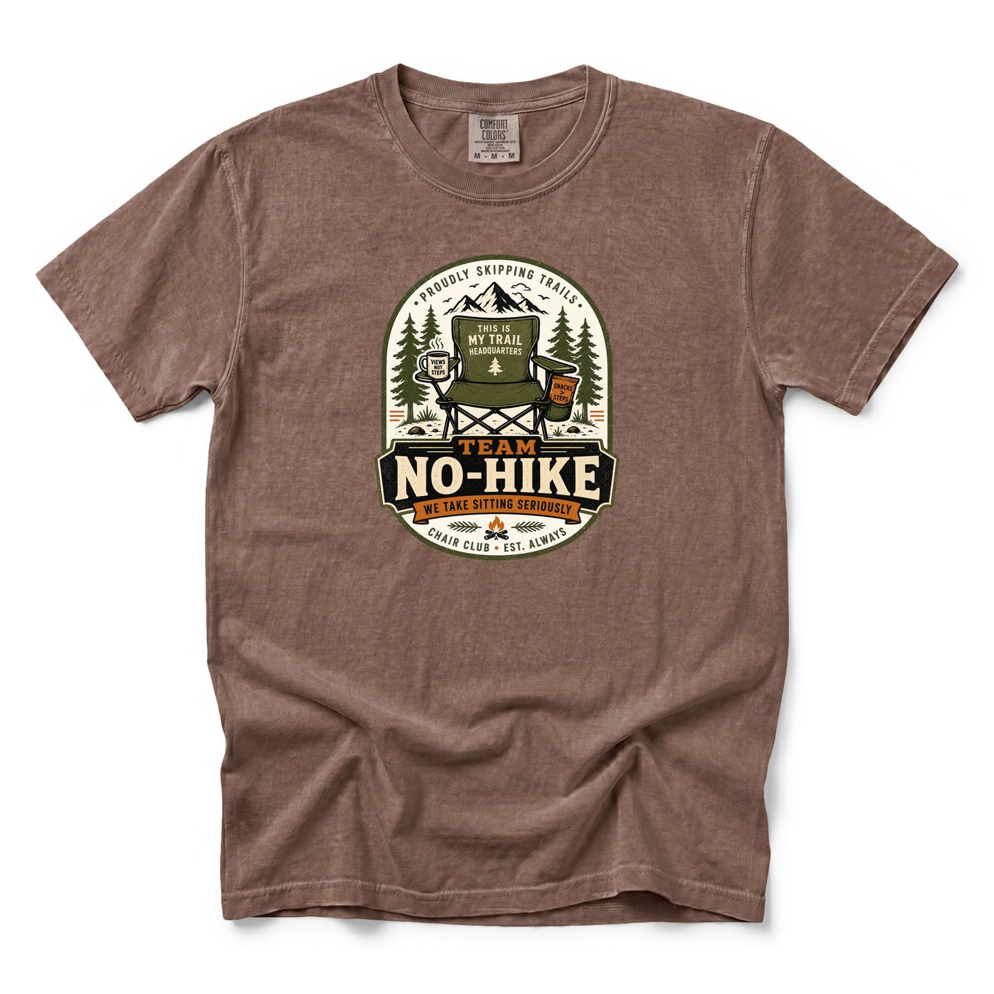 Team No-Hike We Take Sitting Seriously T-Shirt